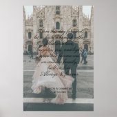 Huwelijksgeschenk met grote foto en kalligrafie ge poster (Voorkant)