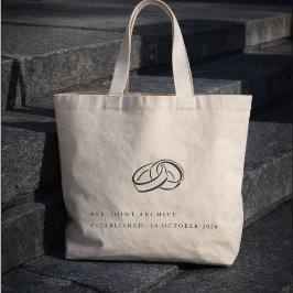 Huwelijksgeschenk voor een niet-traditionele burge grote tote bag
