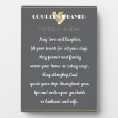 Huwelijksgeschenk voor het gebed van het koppel  fotoplaat (voorkant)