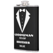 Huwelijksgetuige voorstel glas, getuige voor een d heupfles (Links)