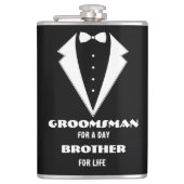 Huwelijksgetuige voorstel glas, getuige voor een d heupfles (Voorkant)