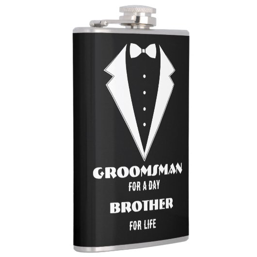 Huwelijksgetuige-voorstelglas, huwelijksgetuige vo heupfles (Rechts)