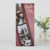 Huwelijksgetuige Voorstelkaart met 4-Foto Collage Save The Date (Staand voorkant)