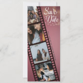 Huwelijksgetuige Voorstelkaart met 4-Foto Collage Save The Date (Voorkant)
