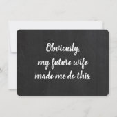 Huwelijksgetuige vraagkaart Grappige kaart (Voorkant)