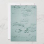 Huwelijksgroen Waterverf Witte Bloemaccenten Kaart (Achterkant)