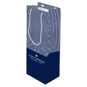 Huwelijksgunst Aangepast Bruid Bruidegom Datum Str Wijn Cadeautas (Voorkant Gekanteld)