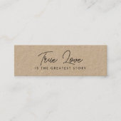 huwelijksgunst bladwijzer simpele elegante moderne mini visitekaartje (Voorkant)