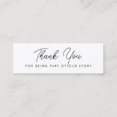 huwelijksgunst bladwijzer simpele elegante moderne mini visitekaartje (Voorkant)