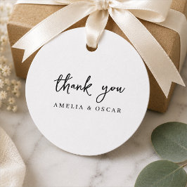 Huwelijksgunst Cadeaubord | Dank Je Minimalistisch Bedankjes Labels