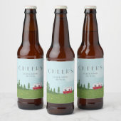 Huwelijksgunst  Camper Thema Bier Etiket (Flessen)