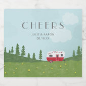 Huwelijksgunst  Camper Thema Bier Etiket (Enkel label)