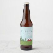 Huwelijksgunst  Camper Thema Bier Etiket (Voorkant)
