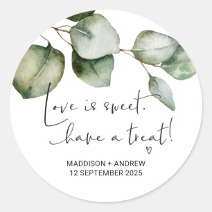 Huwelijksgunst Dank Je Van Bruid Bruidegom  Favor  Ronde Sticker