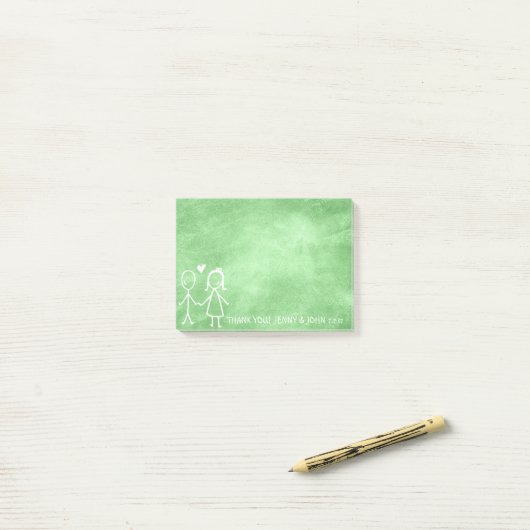 Huwelijksgunst Dank U Bord Citroen Groen Post-it® Notes (Op bureau)