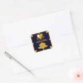 💙 Huwelijksgunst Dank U Labels Aangepaste naam (Envelop)