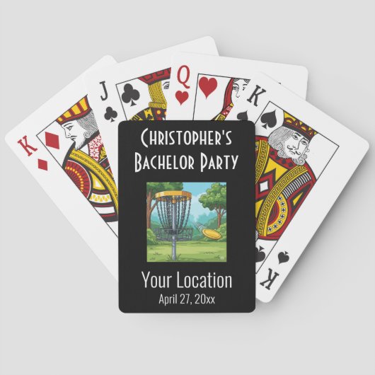 Huwelijksgunst Discgolf Bachelorfeest Pokerkaarten (Achterkant)