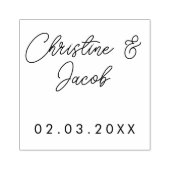 huwelijksgunst eenvoudige elegante moderne namen k rubberstempel (Afrduk)