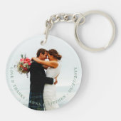Huwelijksgunst Foto Persoonlijk Sleutelhanger (Achterkant)