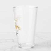 Huwelijksgunst Geschenk Mr en Mrs Goud Glitter Glas (Links)
