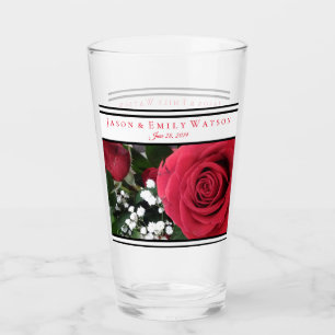 Huwelijksgunst Glas Rode Rozen