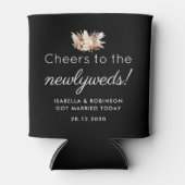 Huwelijksgunst Hoera voor de Passen getrouwd Zwart Blikjeskoeler (Voorkant)