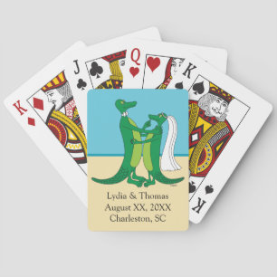 Huwelijksgunst Kaartspel met Alligator Thema Pokerkaarten