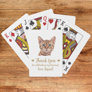 Huwelijksgunst Kaartspel met Katten Pokerkaarten