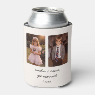 Huwelijksgunst Kindertijd Foto Antieke Momentopnam Blikjeskoeler