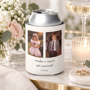 Huwelijksgunst Kindertijd Foto Antieke Momentopnam Blikjeskoeler