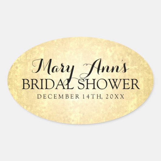 Huwelijksgunst Label Goudfolie Kijk Sterren Confet (Voorkant)