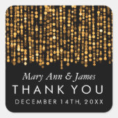 Huwelijksgunst Label Moderne Gouden Lichten (Voorkant)