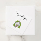 Huwelijksgunst labels- waterverf kerk bedankjes labels (In situ)