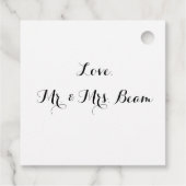 Huwelijksgunst labels- waterverf kerk bedankjes labels (Achterkant)