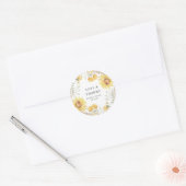 Huwelijksgunst Late Zomer Zonnebloem Ronde Sticker (Envelop)