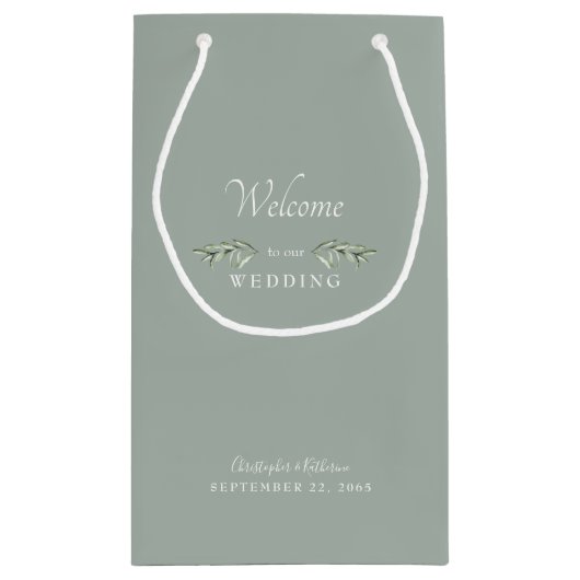 Huwelijksgunst Licht Wijze Namen & Datum Klein Cadeauzakje (Achterkant)