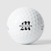 Huwelijksgunst met eigen naam Monogram Sjabloon Golfballen (Voorkant)