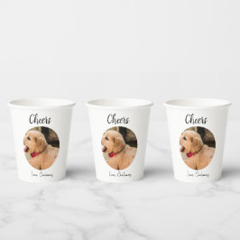 Huwelijksgunst met foto van de eregast hond 'Proos Papieren Bekers