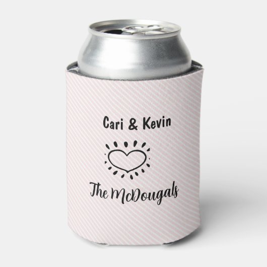 Huwelijksgunst met Hart Ontwerp Blikjeskoeler (Blikje Voorkant)