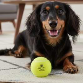 Huwelijksgunst met hondenpootafdruk tennisballen