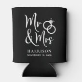 Huwelijksgunst Mr en Mrs Black Blikjeskoeler (Achterkant)