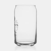 Huwelijksgunst Mr. Mrs. Black White Blikvorm Glas (Links)