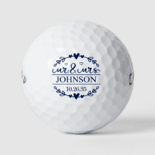 Huwelijksgunst Mr & Mrs Golfballen