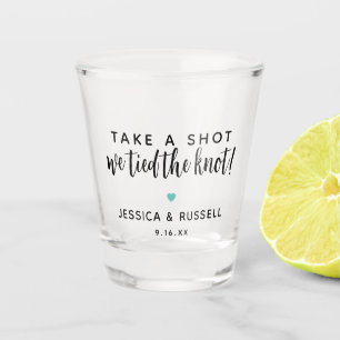 Huwelijksgunst Neem een borrel Wij zijn getrouwd Shot Glas