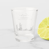 Huwelijksgunst New York City Persoonlijk Proost Shot Glas (Achterkant)