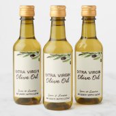 Huwelijksgunst Olijfolie Moderne rustieke fles Wijn Etiket (Flessen)