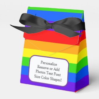 Huwelijksgunst - Personaliseerbaar Regenboogontwer Bedankdoosjes