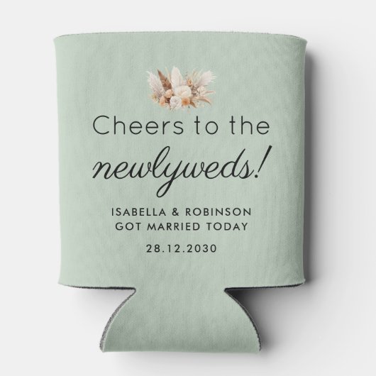 Huwelijksgunst Proost op de Passen getrouwd Sage G Blikjeskoeler (Achterkant)