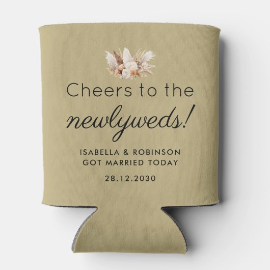 Huwelijksgunst Proost op de Passen getrouwd Sand E Blikjeskoeler (Achterkant)