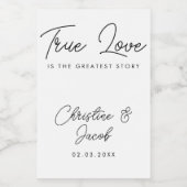 huwelijksgunst simpele elegante moderne bierbrouwe wijn etiket (Enkel label)